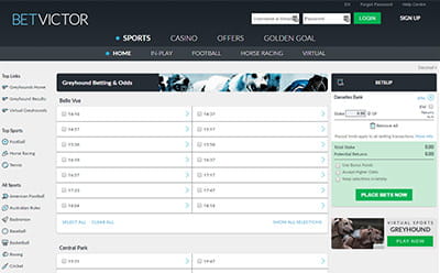BetVictor greyhound page