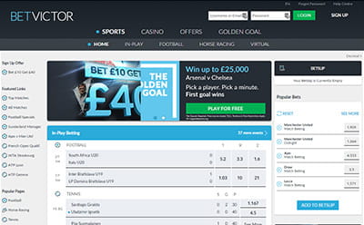 BetVictor homepage