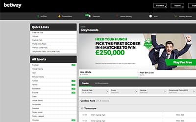 The Betway greyhound platform