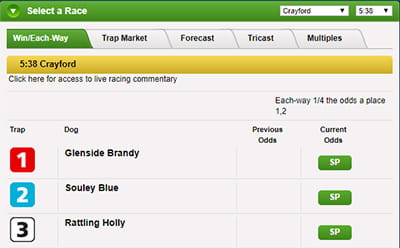 Coral greyhound racecard