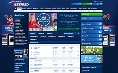 Betfred home page