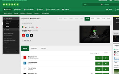 The Unibet greyhound racecard